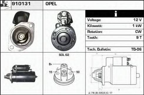 EDR 910131 - Стартер vvparts.bg