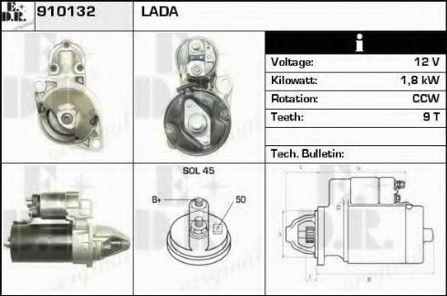 EDR 910132 - Стартер vvparts.bg