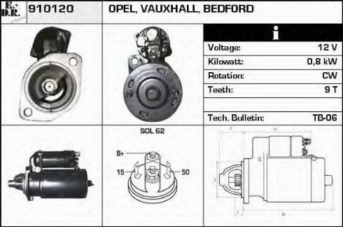 EDR 910120 - Стартер vvparts.bg