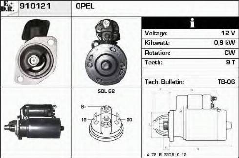 EDR 910121 - Стартер vvparts.bg