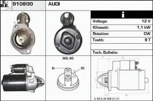 EDR 910800 - Стартер vvparts.bg