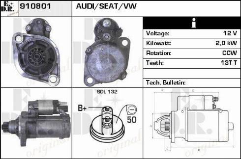 EDR 910801 - Стартер vvparts.bg