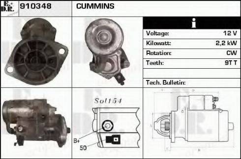 EDR 910348 - Стартер vvparts.bg