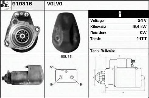 EDR 910316 - Стартер vvparts.bg