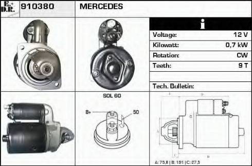 EDR 910380 - Стартер vvparts.bg