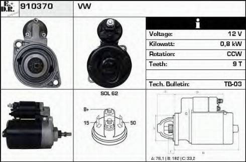 EDR 910370 - Стартер vvparts.bg