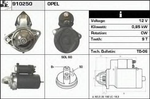 EDR 910250 - Стартер vvparts.bg