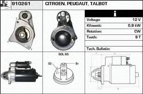 EDR 910261 - Стартер vvparts.bg