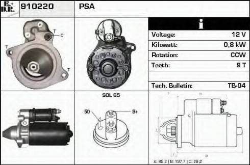 EDR 910220 - Стартер vvparts.bg