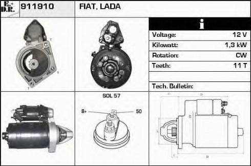 EDR 911910 - Стартер vvparts.bg