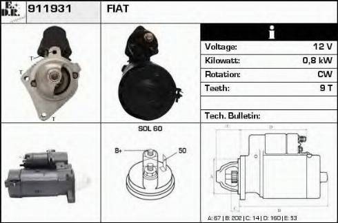 EDR 911931 - Стартер vvparts.bg