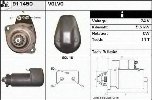 EDR 911450 - Стартер vvparts.bg