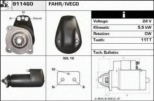 EDR 911460 - Стартер vvparts.bg