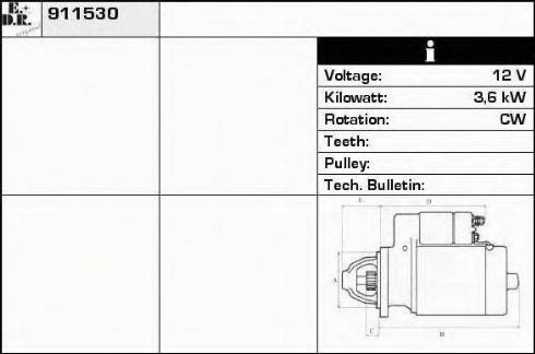 EDR 911530 - Стартер vvparts.bg