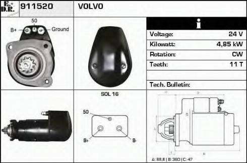 EDR 911520 - Стартер vvparts.bg