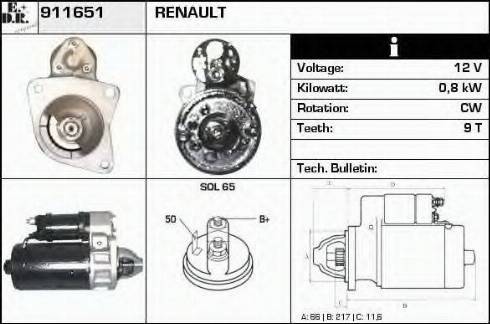 EDR 911651 - Стартер vvparts.bg