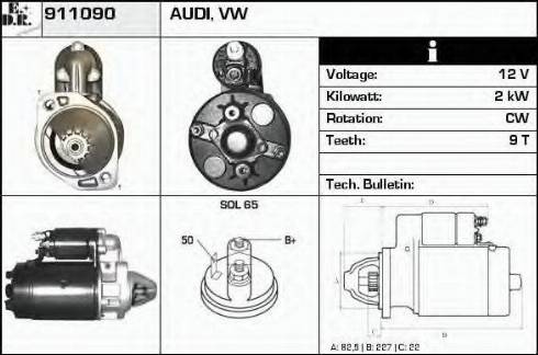 EDR 911090 - Стартер vvparts.bg