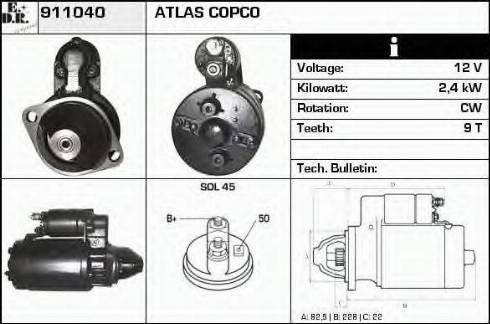 EDR 911040 - Стартер vvparts.bg