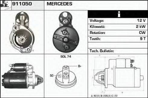 EDR 911050 - Стартер vvparts.bg