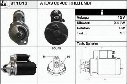 EDR 911010 - Стартер vvparts.bg