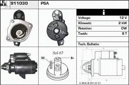 EDR 911030 - Стартер vvparts.bg