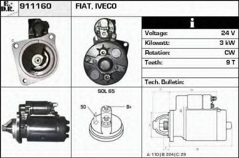 EDR 911160 - Стартер vvparts.bg