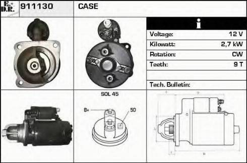 EDR 911130 - Стартер vvparts.bg