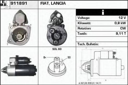 EDR 911891 - Стартер vvparts.bg