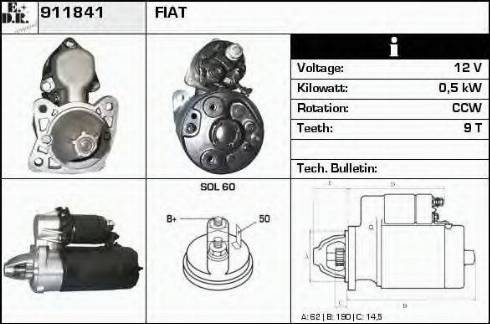 EDR 911841 - Стартер vvparts.bg