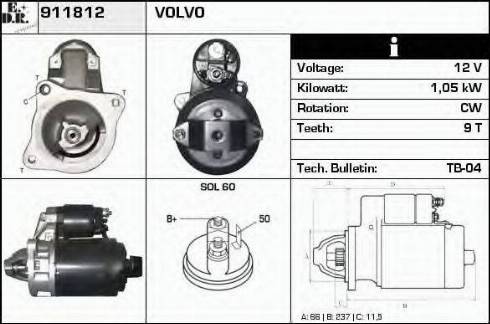 EDR 911812 - Стартер vvparts.bg