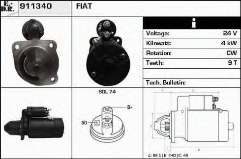 EDR 911340 - Стартер vvparts.bg