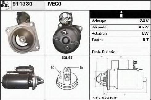 EDR 911330 - Стартер vvparts.bg