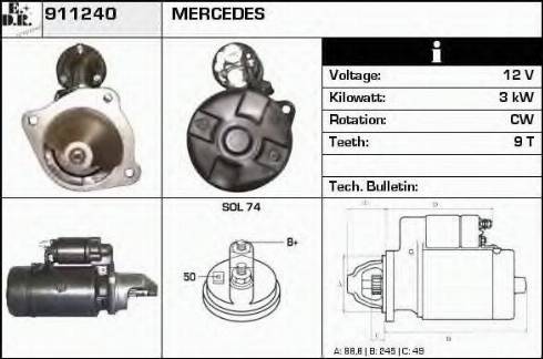 EDR 911240 - Стартер vvparts.bg