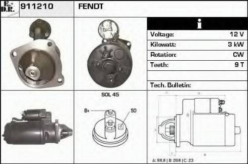 EDR 911210 - Стартер vvparts.bg