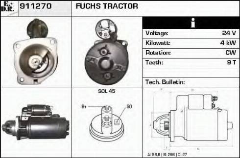 EDR 911270 - Стартер vvparts.bg