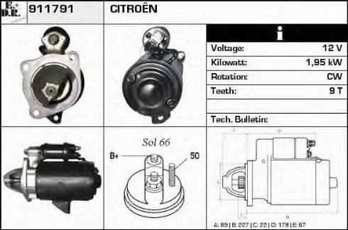 EDR 911791 - Стартер vvparts.bg