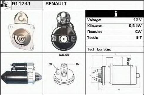 EDR 911741 - Стартер vvparts.bg