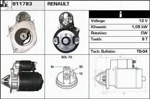 EDR 911783 - Стартер vvparts.bg