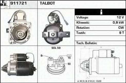 EDR 911721 - Стартер vvparts.bg