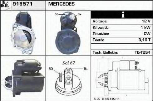 EDR 918571 - Стартер vvparts.bg