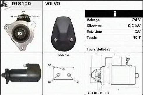 EDR 918100 - Стартер vvparts.bg