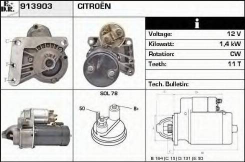 EDR 913903 - Стартер vvparts.bg