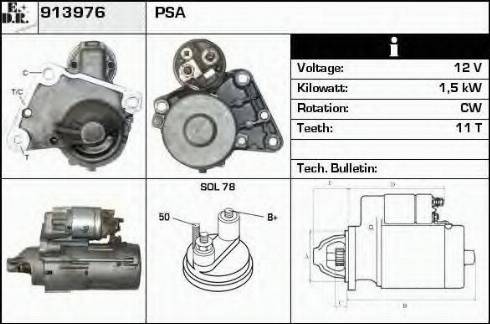 EDR 913976 - Стартер vvparts.bg