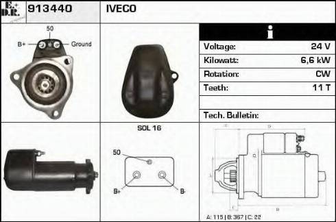 EDR 913440 - Стартер vvparts.bg