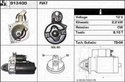 EDR 913400 - Стартер vvparts.bg