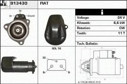 EDR 913430 - Стартер vvparts.bg