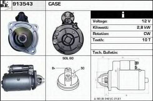 EDR 913543 - Стартер vvparts.bg