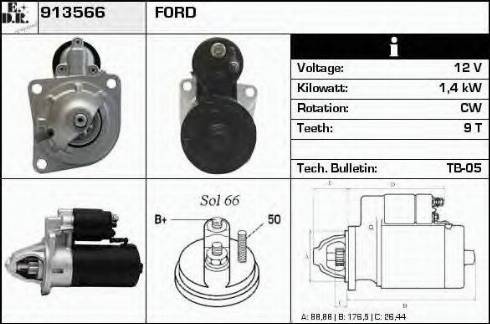 EDR 913566 - Стартер vvparts.bg