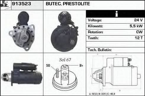 EDR 913523 - Стартер vvparts.bg