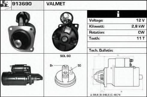 EDR 913690 - Стартер vvparts.bg